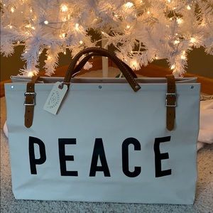 Forestbound PEACE Canvas Utility Bag RARE
